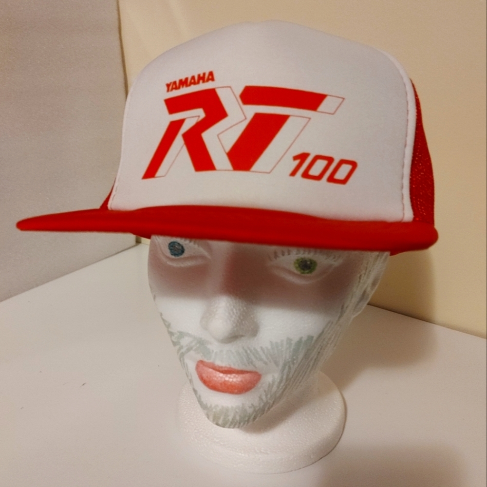 1990 Yamaha RT 100 foam mesh trucker style hat ballcap motocross Awesome Find!!